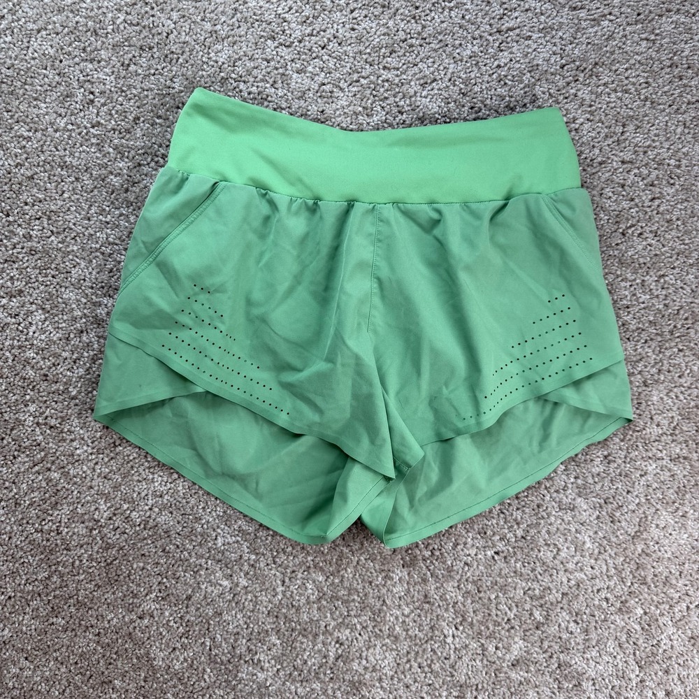 JoyLab Shorts Womens Small Green 5" Inseam Lined Running Athletic Elastic Waist